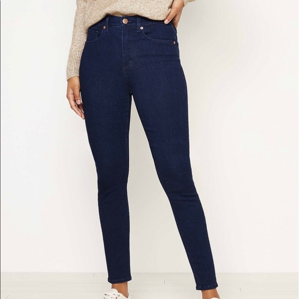 NWT Loft Curvy Skinny High Waist Jeans 10 30